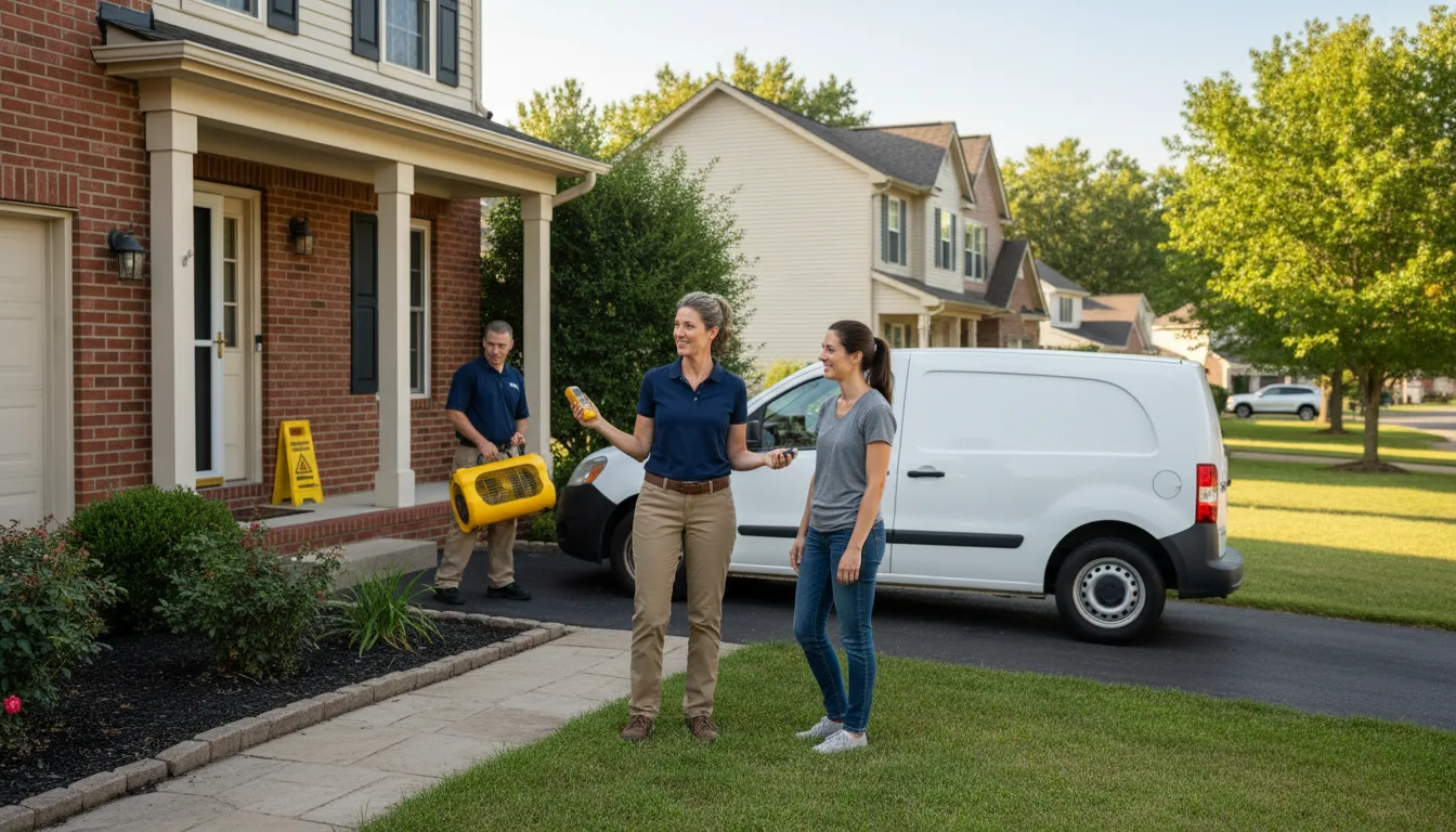 Residential water damage restoration in Glen Rogers, WV